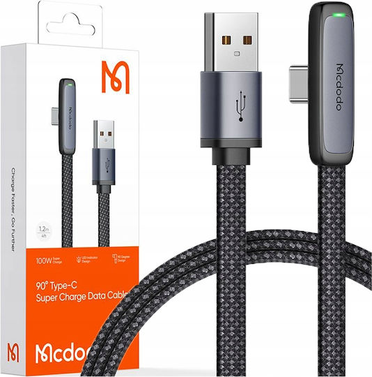 Mcdodo USB 2.0 Cable USB-C male - USB-A 100W PD Μαύρο 1.2m CA-3340