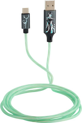 Lazerbuilt USB 2.0 Cable USB-C male - USB-A Green 1m