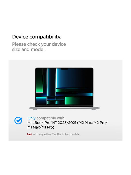 Spigen Rugged Armor Σκληρή Θήκη Apple Macbook Pro 14" 2023 2021 Matte Black
