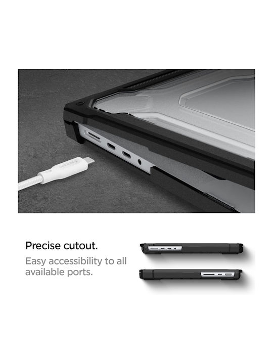 Spigen Rugged Armor Σκληρή Θήκη Apple Macbook Pro 14" 2023 2021 Matte Black