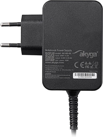 Akyga Universal Τροφοδοτικό 5 1A με Ισχύ 5W (AK-TB-08)