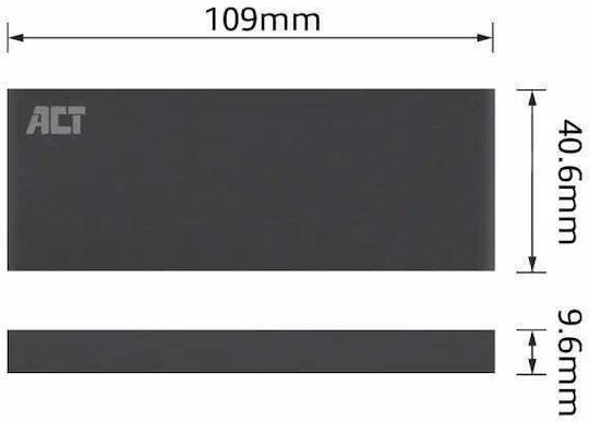 ACT AC1600 Θήκη για Σκληρό Δίσκο M.2 SATA III με σύνδεση USB 3.2
