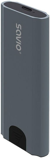 Savio Hard Drive Case M.2 SATA III NVME with connection Type-C in Gray color
