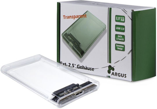 Inter-Tech Argus GD-25000 Carcasă pentru unitate de hard disk 2.5" SATA III cu conexiune USB 3.0 în culoarea Transparent