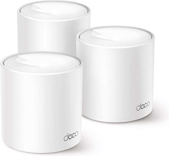 TP-LINK Deco X10 v1 WiFi Mesh Network Access Point Wi‑Fi 6 Dual Band (2.4 & 5GHz) σε Διπλό Kit Λευκό