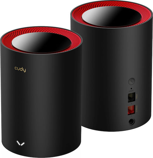 Cudy M3000 v2 WiFi Mesh Network Access Point Wi‑Fi 6 Dual Band (2.4 & 5GHz) in Double Kit Black