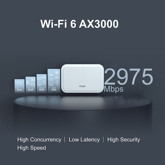 Ruijie RG-AP680-L Außen Zugangspunkt Wi-Fi 6 Dualband (2,4 & 5 GHz) Einzelner Bausatz