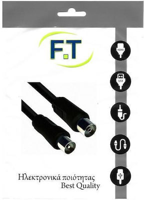 FT Electronics Antenna Cable Coax male - Coax female Black 10m (FTT16-208) 1pcs