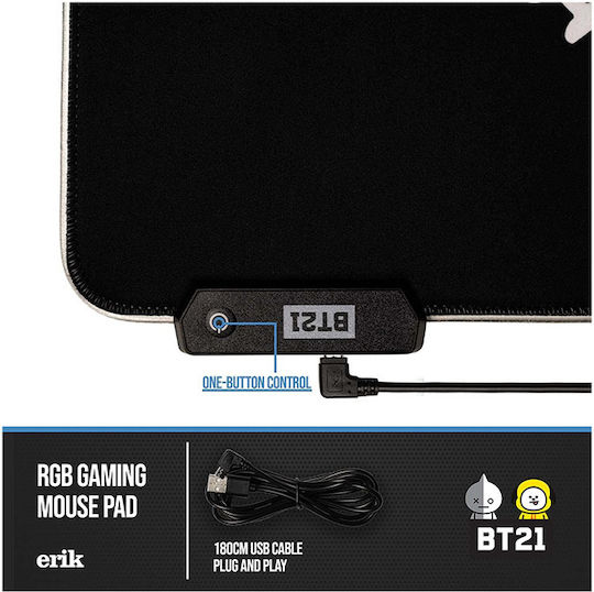 Grupo Erik Bt21 Gaming Mouse Pad XXL (900mm) με RGB Φωτισμό MGGEL002