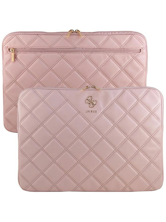 Guess Quilted 4G Θήκη για Laptop 16" σε Ροζ χρώμα