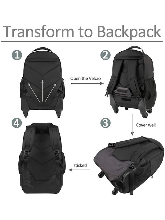 Matein Backpack Laptop Bag for 17" with USB Port in Black Color CB-1212 Black