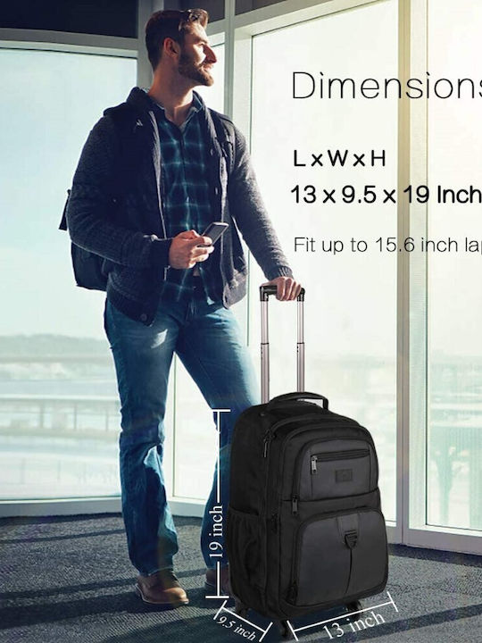 Matein Backpack Laptop Bag for 17" with USB Port in Black Color CB-1212 Black