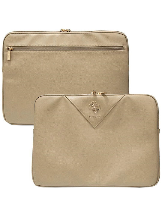 Guess Triangle 4G Tasche Fall für Laptop 14" in Gold Farbe
