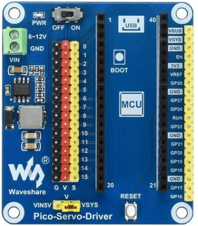 Waveshare Pico Servo Driver Module Voltage Regulator