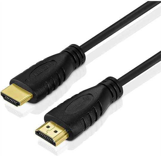 Techly HDMI 2.0 Premium High Speed 4K 60Hz HDR Cable HDMI male - HDMI male 1m Μαύρο