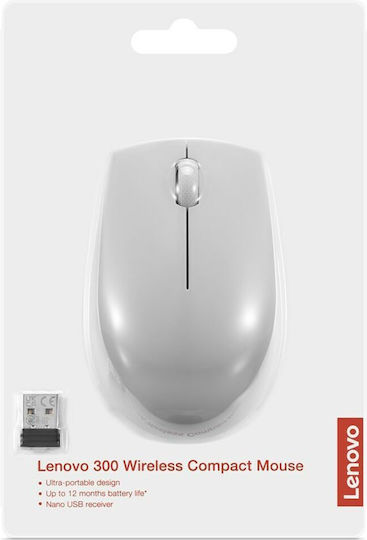 Lenovo 300 Wireless Compact Mouse Kabellos Mini Maus Arctic Grey