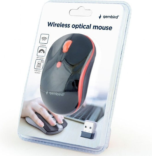 Gembird MUSW-4B-03 Kabellos Maus Black/Red