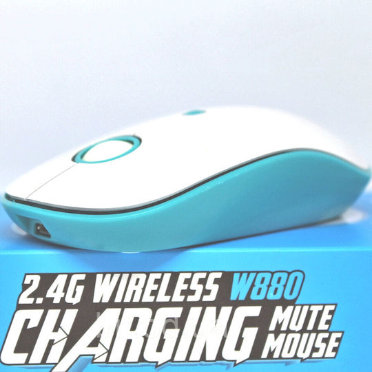 Zornwee W880 Ασύρματο Ποντίκι White/Blue