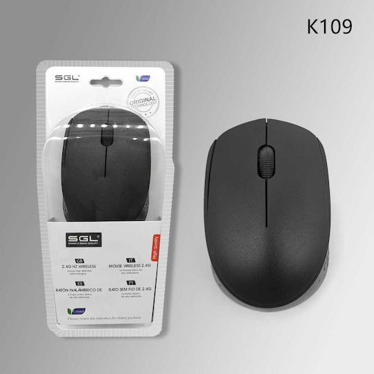 SGL K109 Wireless Ergonomic Mini Mouse Black