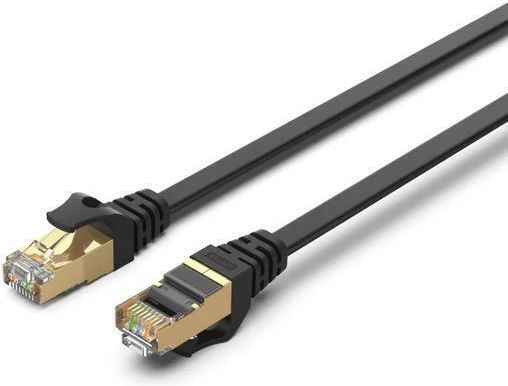 Unitek Flat S/FTP Cat.7 (10Gbps) Καλώδιο Δικτύου Ethernet 10m Μαύρο