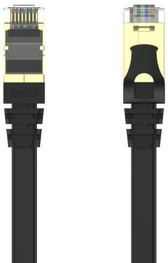 Unitek Flat S/FTP Cat.7 (10Gbps) Καλώδιο Δικτύου Ethernet 3m Μαύρο