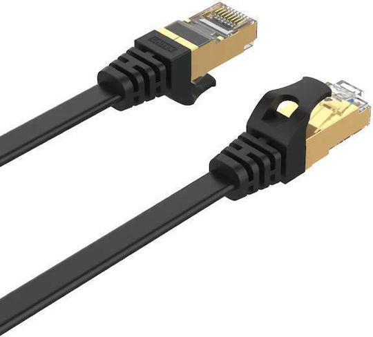 Unitek Flat S/FTP Cat.7 (10Gbps) Καλώδιο Δικτύου Ethernet 5m Μαύρο