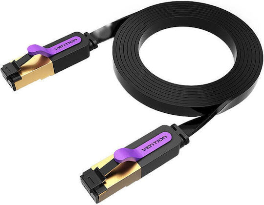 Vention Flaches U/UTP Kat.7 (10Gbps) Netzwerkkabel Ethernet 1m Schwarzes