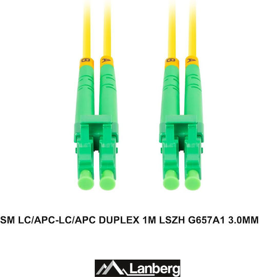 Lanberg Кабел за оптични влакна LC/APC-LC/UPC 1м Многоцветен 1бр