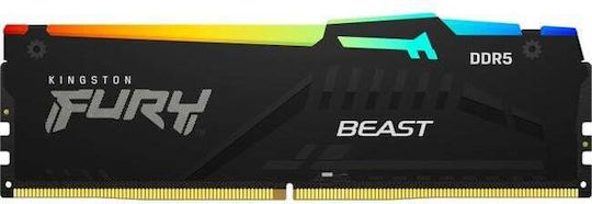 Kingston FURY Beast RGB 16GB DDR5 RAM with 6000 Speed for Desktop