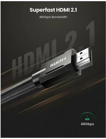Ugreen HDMI 2.1 Ultra High Speed 48Gbps 4K 120Hz HDR VRR Cable HDMI Male - HDMI Male 1.5m Gray