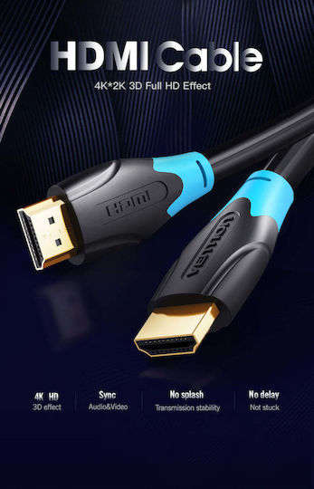 Vention HDMI 2.0 Premium High Speed 4K 60Hz HDR Cable HDMI Male - HDMI Male 2m Black