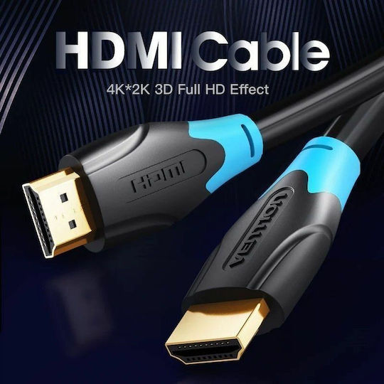 Vention HDMI 2.0 Premium High Speed 4K 60Hz HDR Cable HDMI Male - HDMI Male 12m Black
