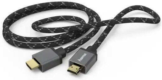 HAMA HDMI 2.1 Ултра Висока Скорост 48Gbps 4K 120Hz HDR VRR HDMI Кабел HDMI Мъжки - HDMI Мъжки 3м Сив