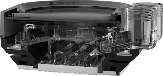 Corsair Icue Xc7 Rgb Elite Lcd CPU Water Block Μαύρο