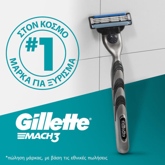 Gillette Mach3 Резервни глави с 3 остриета и лубрикантна лента 5бр