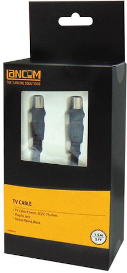 Lancom Καλώδιο Κεραίας Coax male - Coax female Μαύρο 1.5m (02.006.0106) 5τμχ