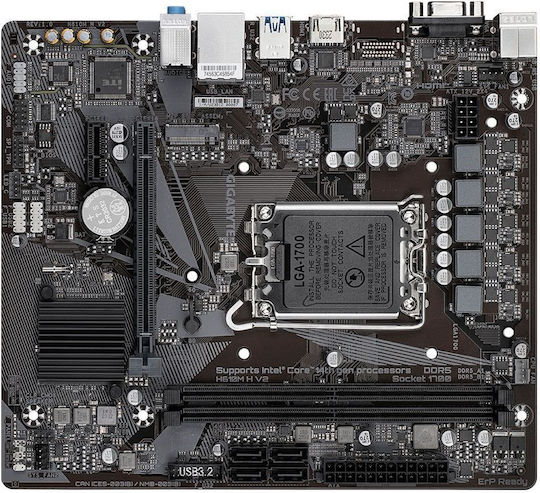 Gigabyte H610M H DDR5 rev. 1.0 Motherboard Micro ATX with Intel 1700 Socket