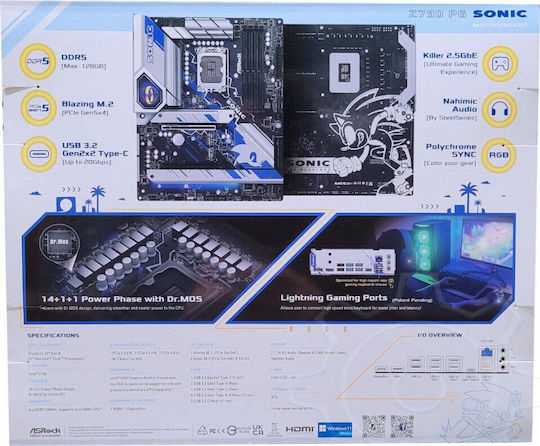 ASRock Z790 PG Sonic Motherboard ATX με Intel 1700 Socket 90-MXBKF0-A0UAYZ