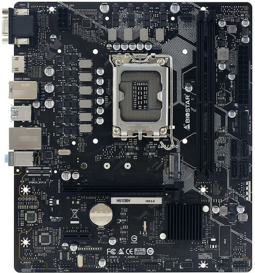 Biostar H610MH D5 Ver. 6.3 Mainboard Micro ATX mit Intel 1700 Sockel