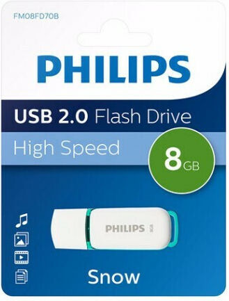 Philips Snow Edition 8ГБ USB 2.0 Стик Зелен
