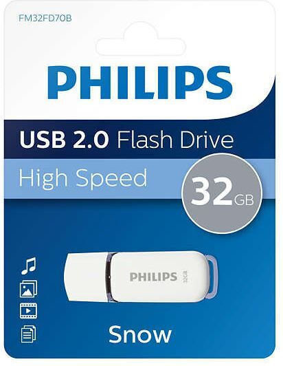 Philips Snow 32ГБ USB 2.0 Стик Бял