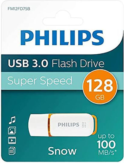 Philips Snow Edition 128GB USB 2.0 Stick Πορτοκαλί