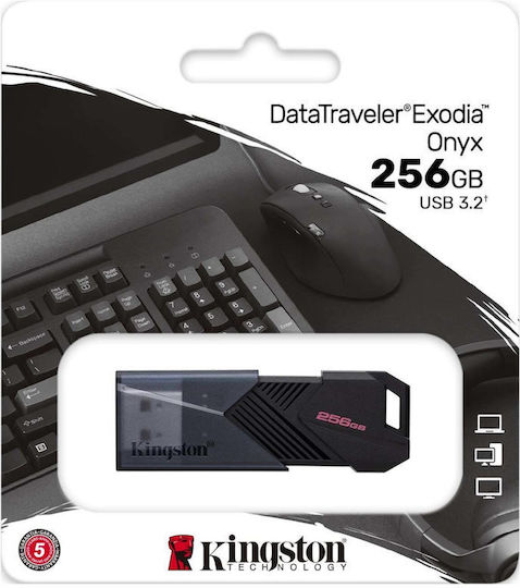 Kingston Datatraveler Exodia Onyx 256GB USB 3.2 Stick Black