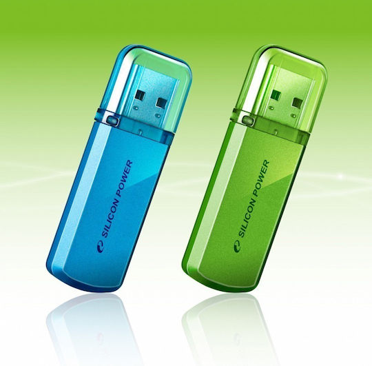 Silicon Power Helios 101 8GB USB 2.0 Stick Πράσινο