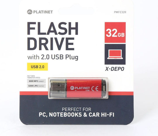 Platinet X-Depo 32GB USB 2.0 Stick Rot