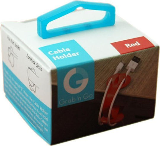 GRAB N GO Silicone Cable Holder Κόκκινο 1τμχ
