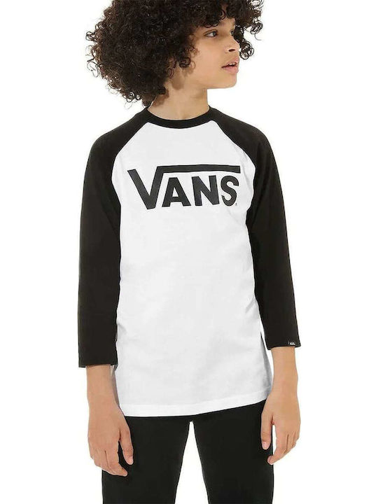Kids Long-Sleeved Black Classic Raglan Blouse