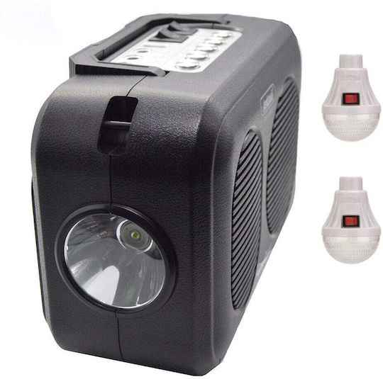 Sistem De Iluminat Solar Q-yx1793 2 Becuri Radio Cu Încărcare USB
