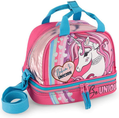 Graffiti Isothermal Food Case 5lt Pink Unicorns L20 x W16 x H22cm