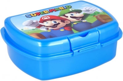 Super Mario Plastic Kids' Food Container Blue